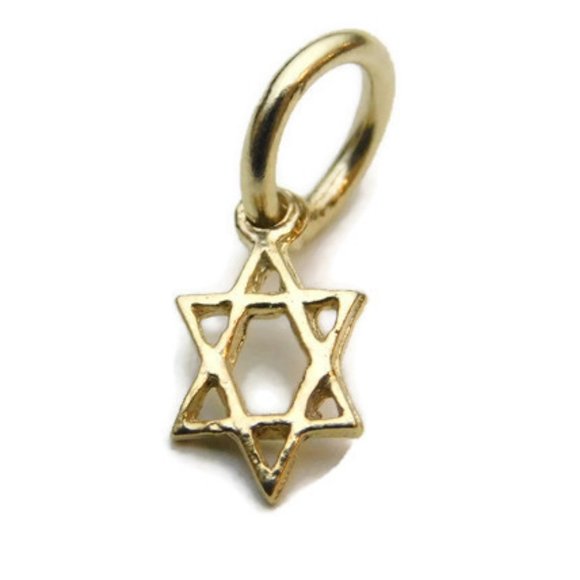 Jewelry - Star of David Tiny 14k Yellow Gold Charm pendant